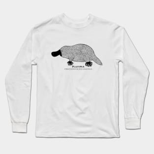 Platypus with Common and Latin Names - light colors Long Sleeve T-Shirt